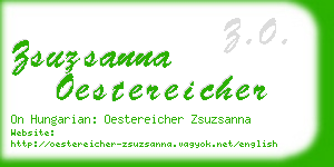 zsuzsanna oestereicher business card